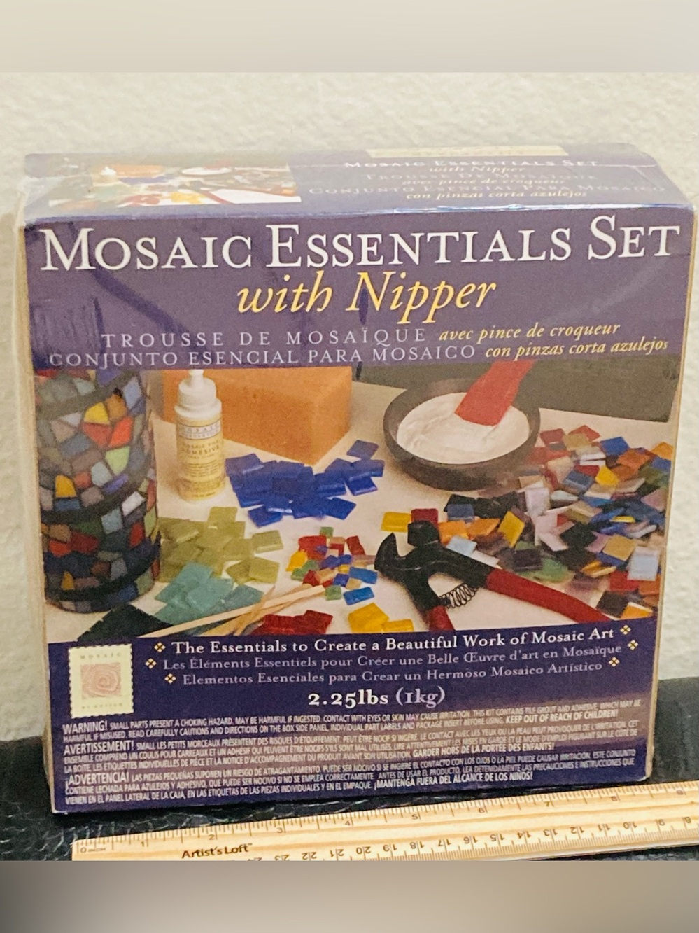 NWT Mosaic Mercantile Essentials Set with Nipper - Colorful Mosaic Tile Kit